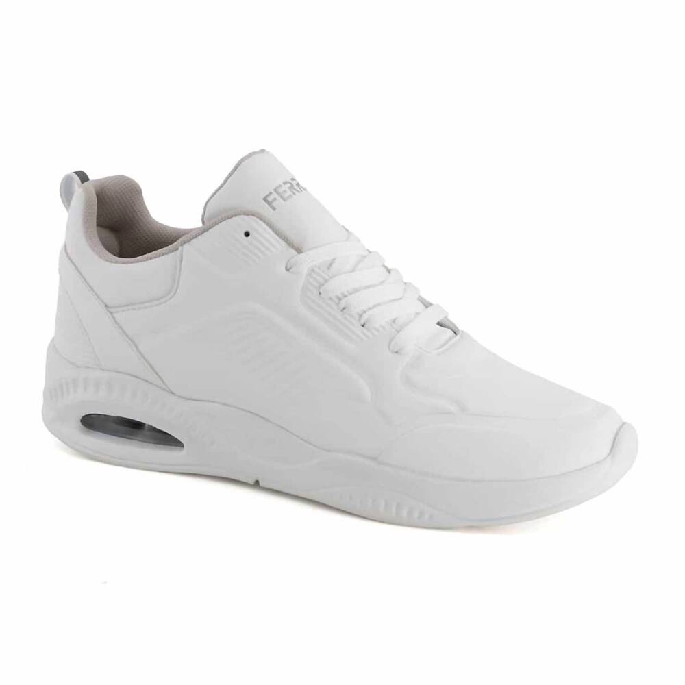 NEW FERRATO men's sport walking sneakers in white